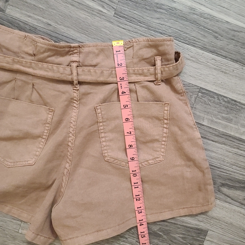 Bohme High Waisted Paperbag Button Fly Shorts - Picture 2 of 8